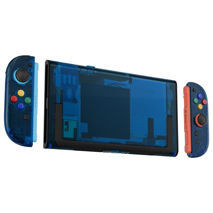Nintendo Switch 2 with clear blue Essence shell swap